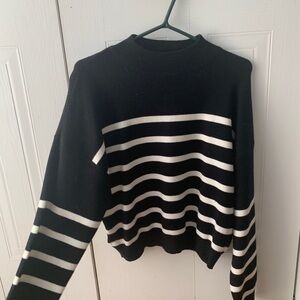 Black and White Striped Sweater